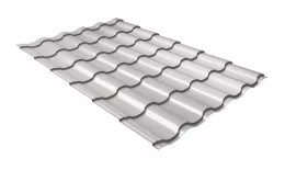 Металлочерепица Grand Line Кредо (Kredo) 0.45 Полиэстер RAL 9006 бело-алюминиевый купить в краснодаре