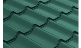 Металлочерепица GL 0.5 Классик (Classic) GreenCoat Pural Matt RAL 6020 хромовая зелень купить в краснодаре