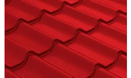 Вид на крыше металлочерепица Grand Line Classic Полиэстер 0.45 RAL 3003