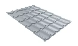 Металлочерепица Grand Line Классик (Classic) Полиэстер 0.45 RAL 9006 бело-алюминиевый купить в краснодаре