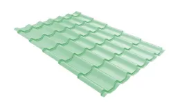 Металлочерепица Grand Line Классик (Classic) Полиэстер 0.45 RAL 6019 бело-зеленый купить в краснодаре