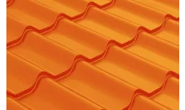 Металлочерепица Grand Line Модерн (Modern) 0,45 Полиэстер RAL 2004 оранжевый купить в краснодаре