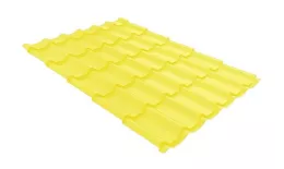 Металлочерепица Grand Line Модерн (Modern) 0,45 Полиэстер RAL 1018 цинково-желтый купить в краснодаре