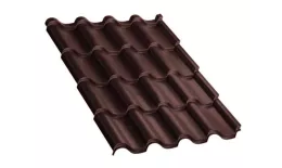 Металлочерепица Монтерроса-ML PURMAN 0.5 мм RAL 8019 Темно-коричневый купить в краснодаре