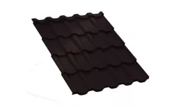 Металлочерепица Трамонтана-XL PURMAN 0.5 мм RAL 8019 Темно-коричневый купить в краснодаре
