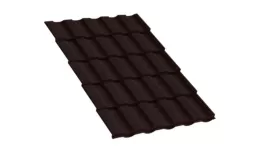 Металлочерепица Монтекристо-M PURMAN 0.5 мм RAL 8019 Темно-коричневый купить в краснодаре