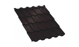 Металлочерепица Трамонтана-X VikingMP E 0.5 мм RAL 8019 Темно-коричневый купить в краснодаре