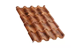 Металлочерепица Монтерроса-M CLOUDY 0.5 мм Anticato Терракотовый купить в краснодаре