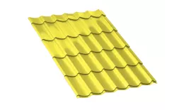 Металлочерепица Ламонтерра Полиэстер 0.45 мм RAL 1018 Цинково-желтый купить в краснодаре