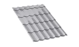 Металлочерепица Ламонтерра Полиэстер 0.45 мм RAL 9006 Бело-алюминиевый купить в краснодаре