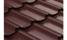 Металлочерепица GL Квинта плюс 3D (Kvinta Plus 3D) 0,5 GreenCoat Pural Matt RR 29 Вишневый купить в краснодаре