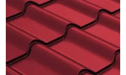 Металлочерепица GL Камея (Kamea) 0,5 Quarzit Lite RAL 3005 красное вино купить в краснодаре