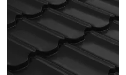 Металлочерепица GL Квинта плюс 3D (Kvinta Plus 3D) 0,5 Rooftop Matte (Стальной Бархат) RAL 9005 черный купить в краснодаре