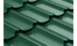 Металлочерепица Grand Line Квинта плюс 3D (Kvinta Plus 3D) 0,45 Drap RAL 6005 зеленый мох купить в краснодаре