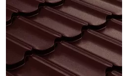 Металлочерепица Grand Line Квинта плюс 3D (Kvinta Plus 3D) 0,45 Drap RAL 8017 шоколад купить в краснодаре