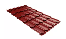 Металлочерепица Grand Line Квинта плюс 3D (Kvinta Plus 3D) 0,5 Satin RAL 3011 коричнево-красный купить в краснодаре
