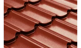 Металлочерепица Grand Line Квинта плюс 3D (Kvinta Plus 3D) 0,5 Satin RAL 8004 терракота купить в краснодаре