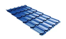 Металлочерепица Grand Line Квинта плюс 3D (Kvinta Plus 3D) 0,45 Полиэстер RAL 5005 сигнальный синий купить в краснодаре
