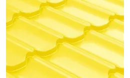 Металлочерепица Grand Line Квинта плюс 3D (Kvinta Plus 3D) 0,45 Полиэстер RAL 1018 цинково-желтый купить в краснодаре