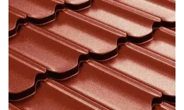 Металлочерепица Grand Line Квинта плюс 3D (Kvinta Plus 3D) 0,5 Satin Matt RAL 8004 терракота купить в краснодаре