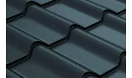 Вид на крыше Металлочерепица GL Kamea 0,5 Satin Matt RAL 7024