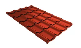 Металлочерепица Grand Line Камея (Kamea) 0,5 Satin Matt RAL 8004 терракота купить в краснодаре