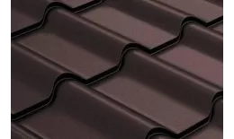 Металлочерепица Grand Line Камея (Kamea) 0,5 Satin Matt RR 32 темно-коричневый купить в краснодаре