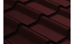 Металлочерепица Grand Line Камея (Kamea) 0,5 PurPro Matt RAL 8017 шоколад купить в краснодаре