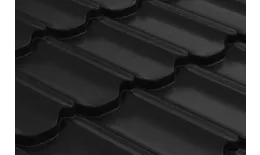 Металлочерепица Grand Line Квинта плюс (Kvinta Plus) 0,5 PurLite Matt RAL 9005 черный купить в краснодаре