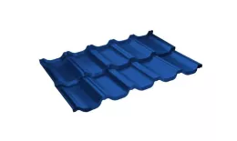 Металлочерепица Grand Line Квинта Уно (Kvinta Uno) 0,5 Satin RAL 5005 сигнальный синий купить в краснодаре