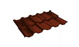 Металлочерепица Grand Line Квинта Уно (Kvinta Uno) 0,5 Satin RAL 8004 терракота купить в краснодаре