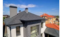 Мягкая кровля вид сверху гибкая черепица ТехноНИКОЛЬ Shinglas/Шинглас