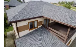 Вид на крыше Гибкая черепица ТехноНИКОЛЬ Финская Аккорд