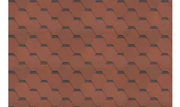 Гибкая черепица ТехноНИКОЛЬ Классик Кадриль турмалин (красный) купить в краснодаре