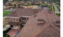 Вид на крыше гибкая черепица ТехноНИКОЛЬ Ультра Фокстрот дуб