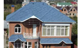 вид на крыше гибкая черепица ТехноНИКОЛЬ Ультра Фокстрот терн