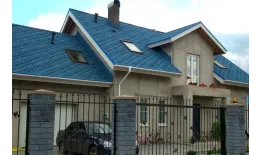 Гибкая черепица Katepal Rocky голубая лагуна (синий) купить в краснодаре