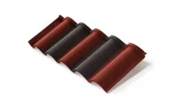 Композитная черепица Metrotile Romana Красно-черный купить в краснодаре