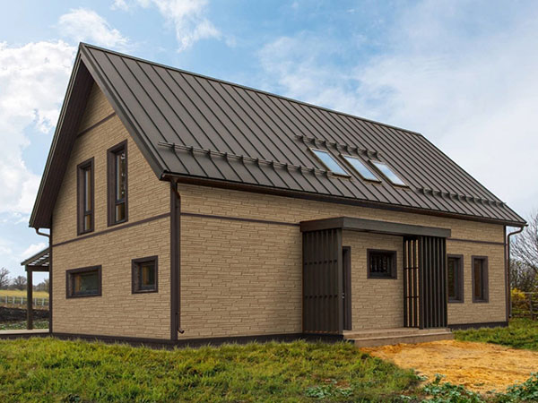 крыша из фальцевой кровли